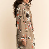 Chunky Embroidered Snow Cardigan