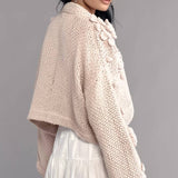 Handmade 3D Floral Cardigan Sweater