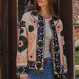 Suzani Embroidered Cotton Floral Jacket
