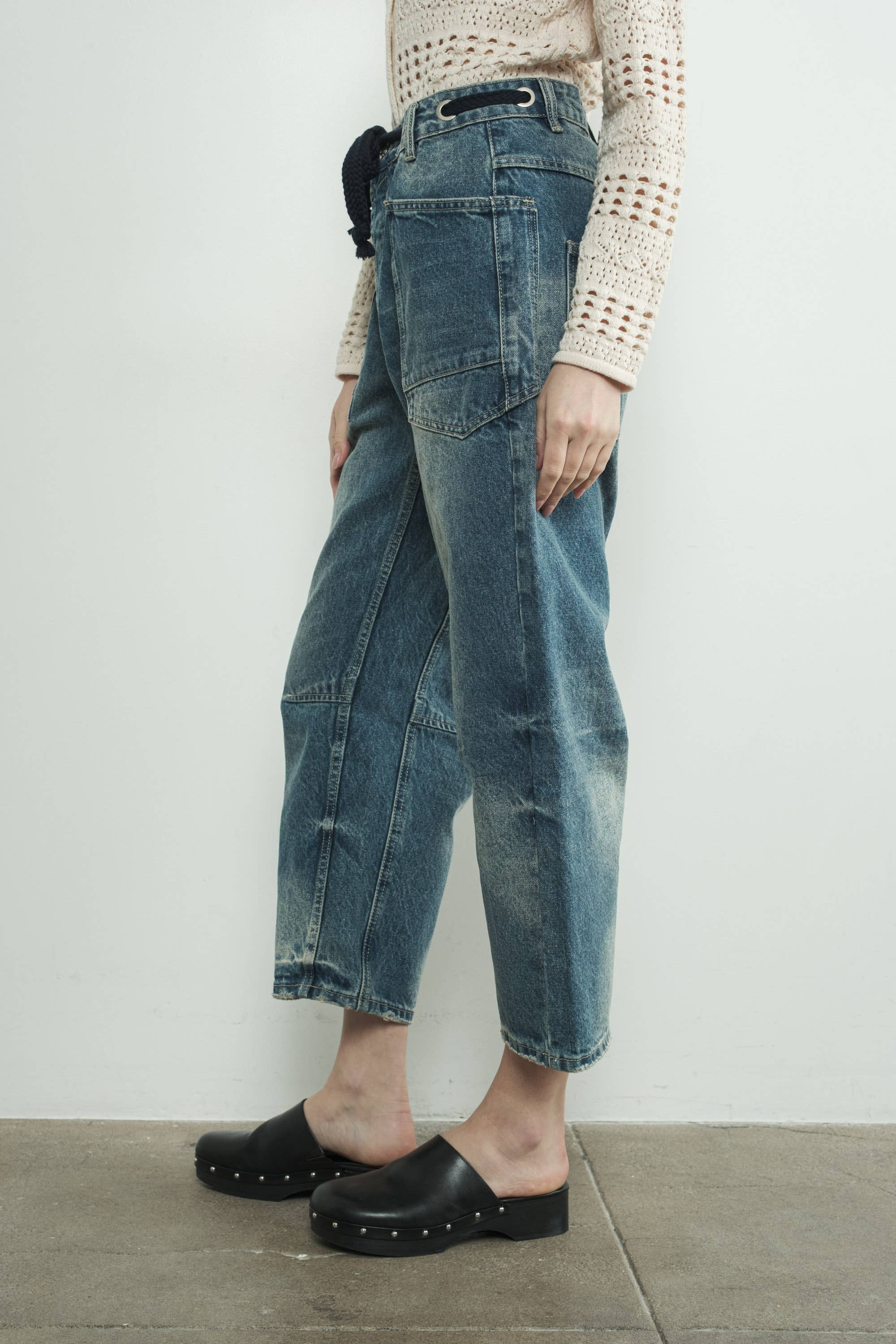 Barrel Denim Pants