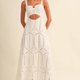 ID10399 EMBROIDERED CUTWORK BUSTIER FLARE LONG DRESS WITH MI