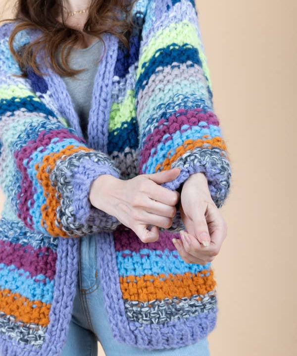 Rainbow Knitted Cardigan