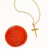 Tirza 18K Gold Non-Tarnish Small Cross Necklace