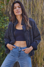 Quilted Knit Mineral Washed Jacket