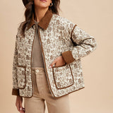 Collared Quilted Puffer Jacket