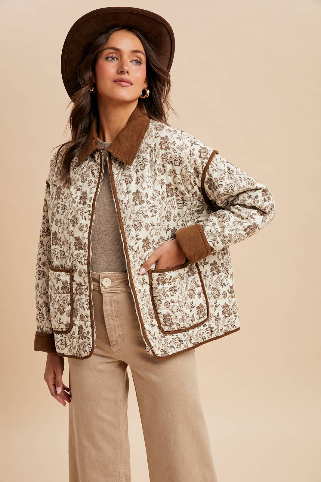 Collared Quilted Puffer Jacket