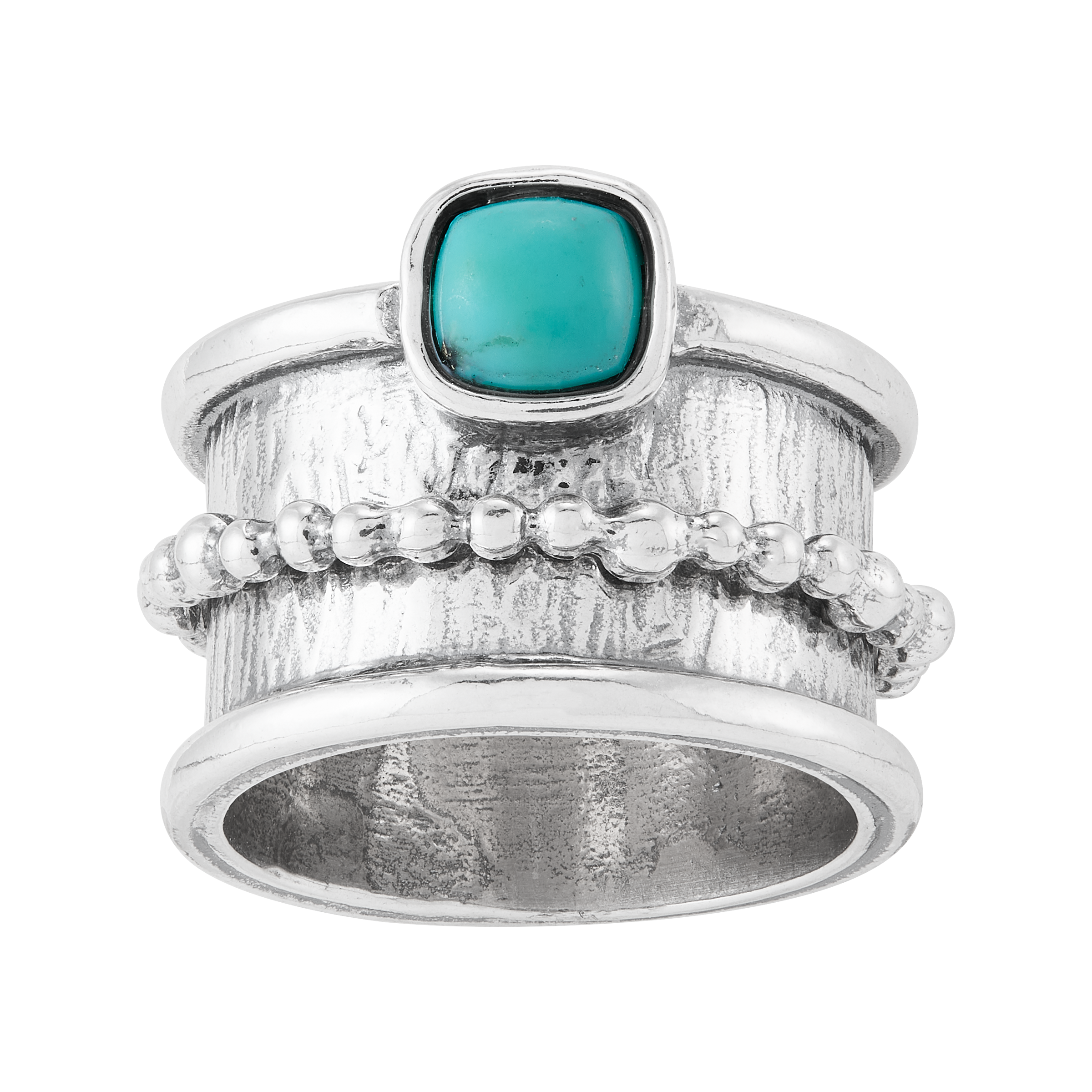 'Southern Nights' Silver Teal Turquoise Ring