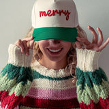 Merry Embroidered Trucker Hat