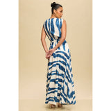 Two-Tone Lines Maxi Dress