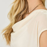 61197 Velvet Cowl Neck Top