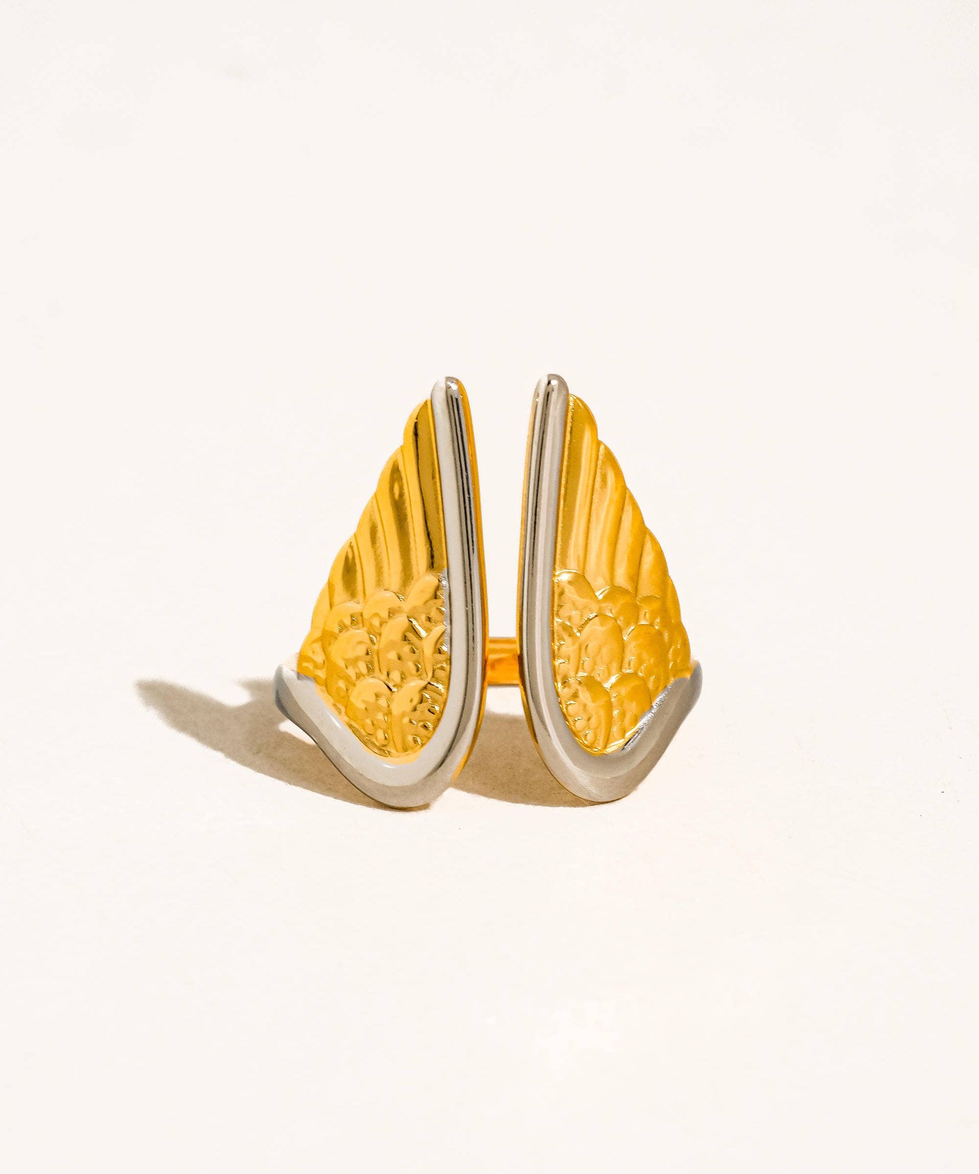 Silvane 18K Gold Non-Tarnish Angel Wing Ring