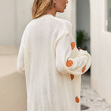 Pumpkin Patterned Knit Cardigan