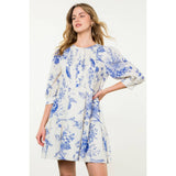 Long Sleeve Floral Midi Dress