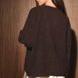 LONG SLEEVE CREW NECK SWEATER LIGHTWEIGHT CARDIGAN