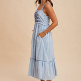 Embroidered Maxi Dress