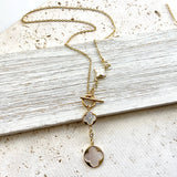 Gold Clover & Pearl Necklace