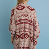 Aztec Soft Knit cardigan with Tribal Print - Western Vibe 🌵