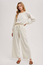 Off-The-Shoulder Knit Jumpsuit