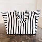 Jumbo Terry Cloth Carryall Striped Beach Bag