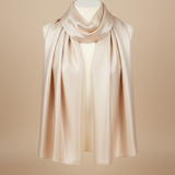 Champagne Silk Scarf with Hand-Rolled Edges