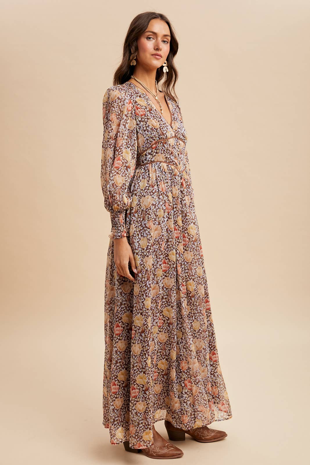 Flowy Button Down Maxi Dress
