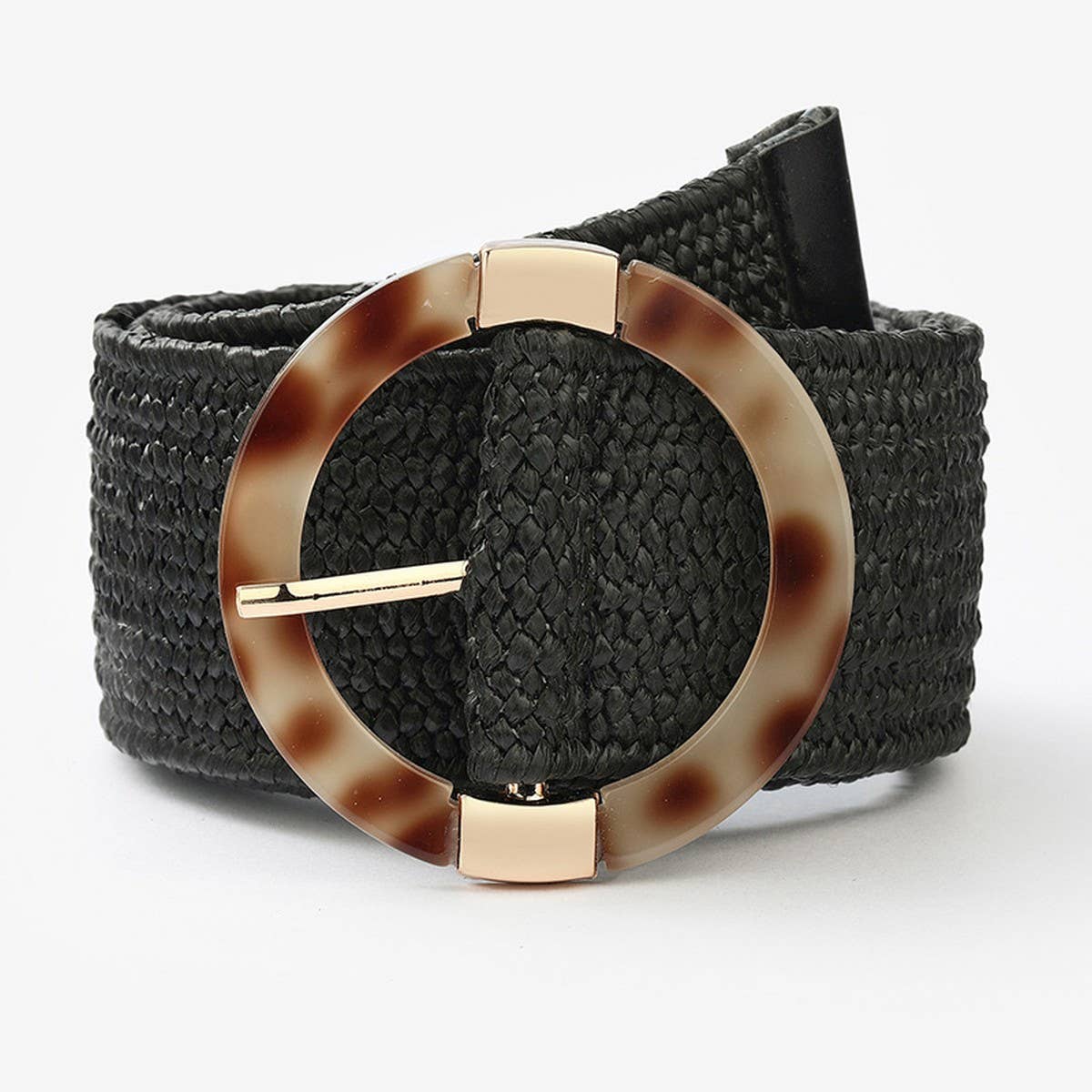 Cotton Linen Plastic Buckle Chunky Belt
