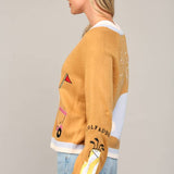 GOLF EMBROIDERED PATCH CARDIGAN LW2119