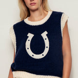 Horseshoe Knit Sweater Vest