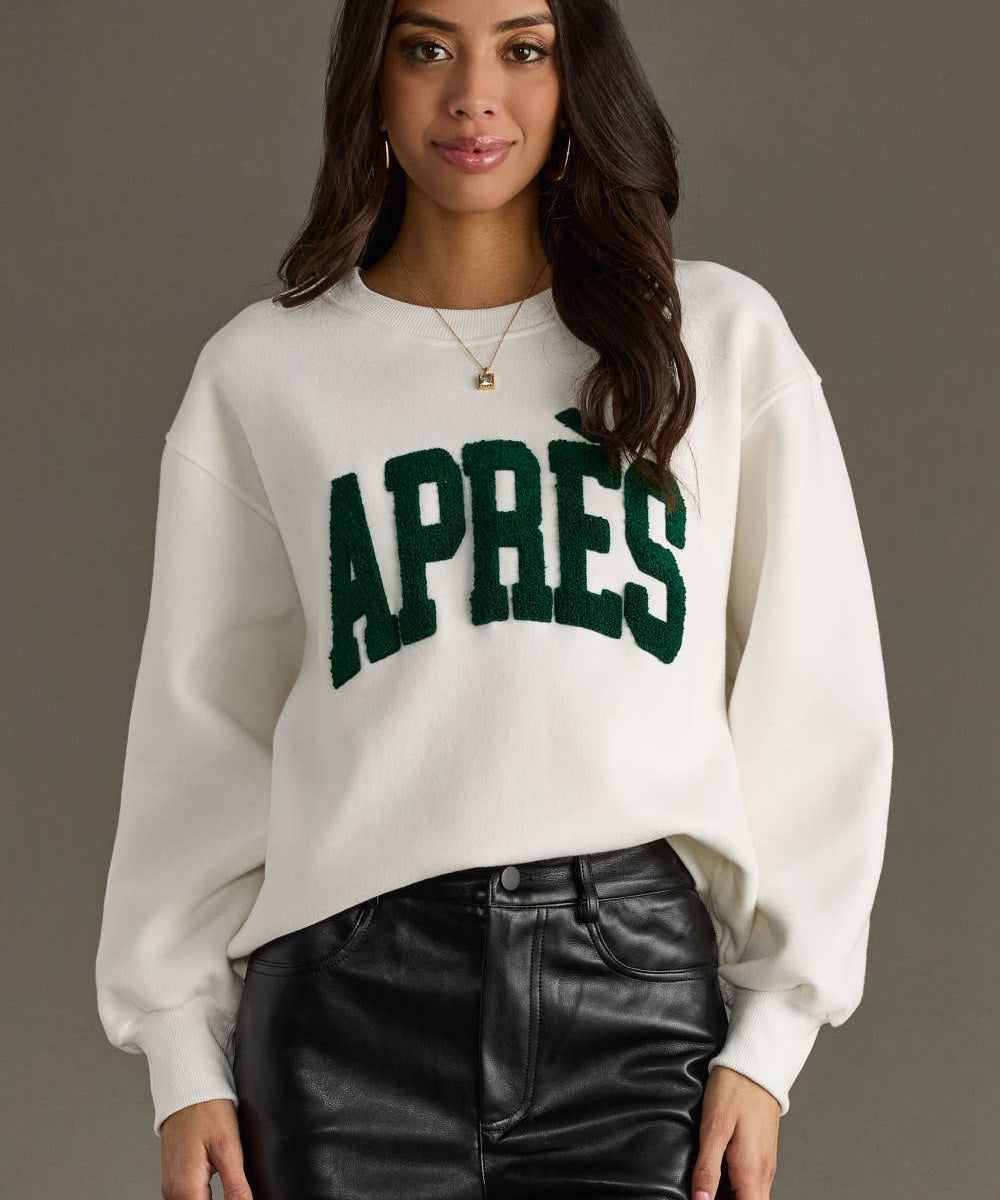 White "Apres" Sweatshirt