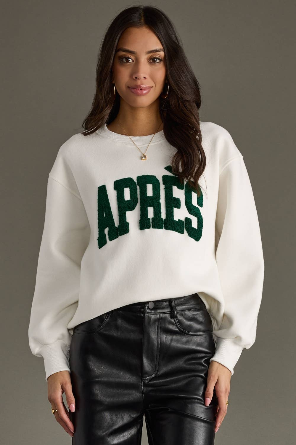 White "Apres" Sweatshirt