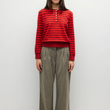 The Virginia Sweater | Henley Color Pop Cardigan