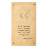 Literary Quotes Crescent Moon Post Earrings