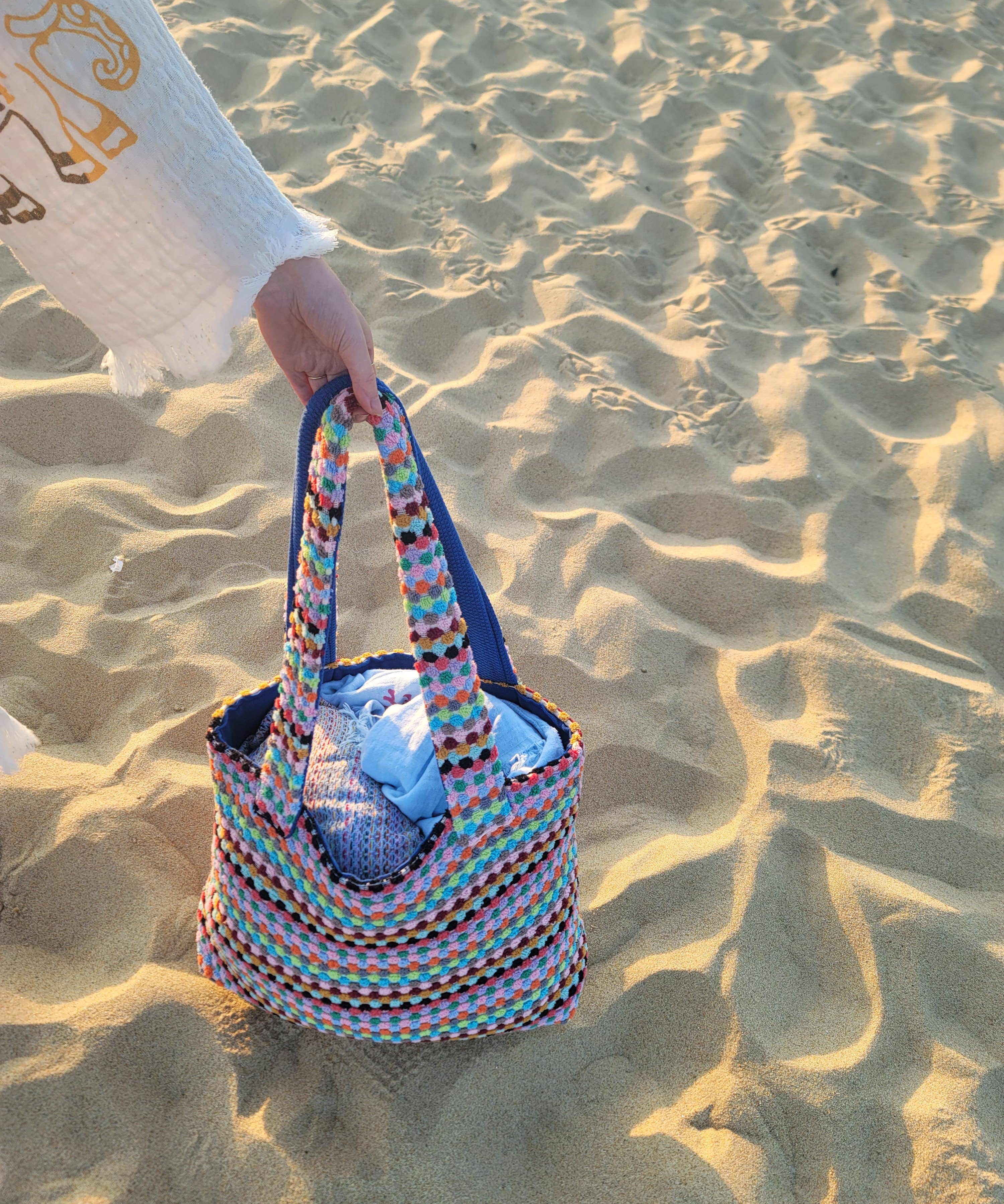 Handwoven Beach Tote Bag