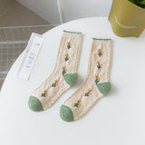 Green Crew Socks
