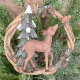 Antler W/ Doe Ornament