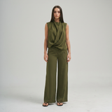 AT3490 Sleeveless draped top
