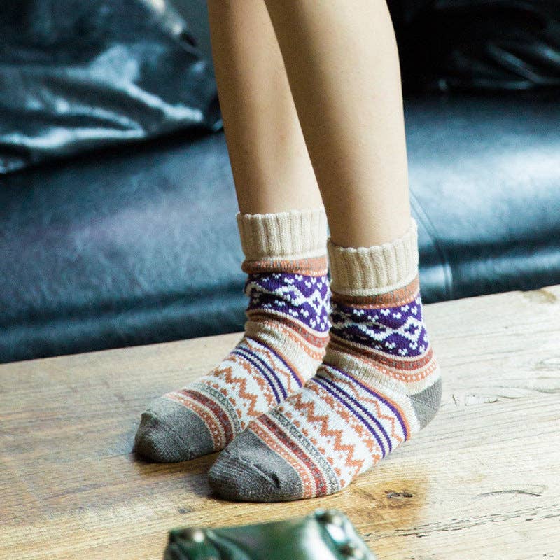 Bohemian Wool-Blend Socks