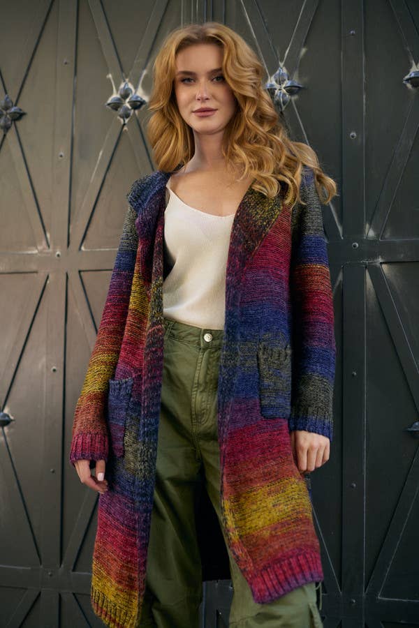 Rainbow Long Cardigan