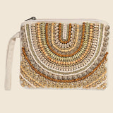 Boho Assorted Beaded Pattern Cosmetic Bag