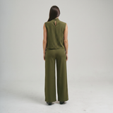AT3490 Sleeveless draped top
