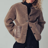 Plush Faux Shearling Jacket – Boxy Relaxed Fit