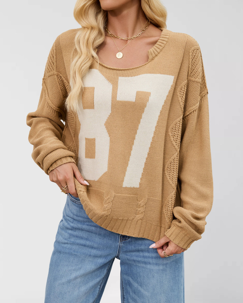 '87' Thick Knit Sweater