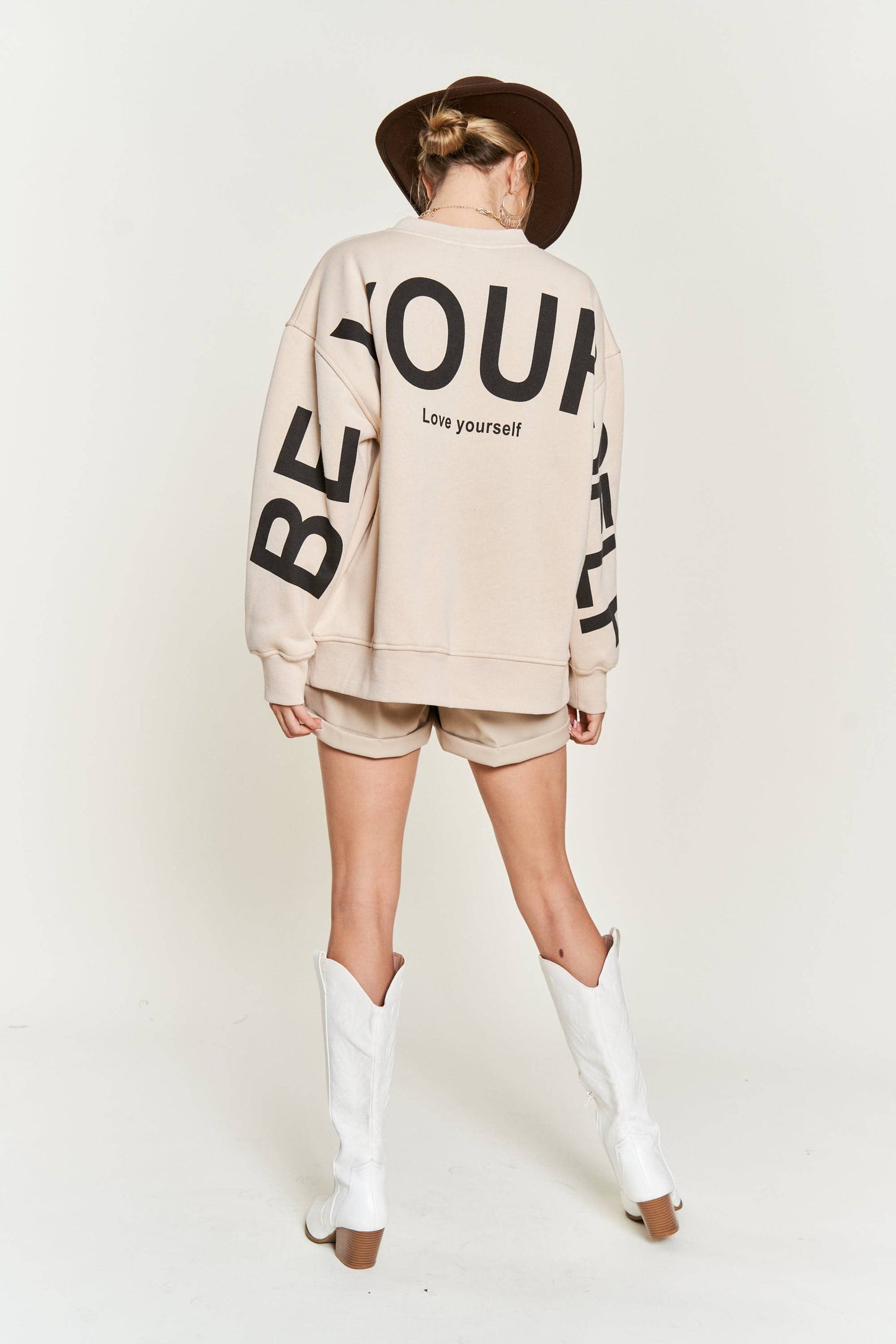 "Be Yourself" Oversized Sweatshirt