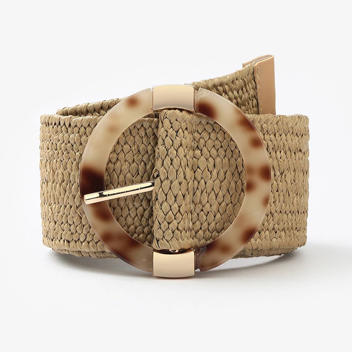 Cotton Linen Plastic Buckle Chunky Belt