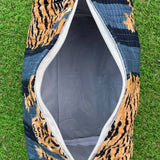 Tiger Print Cotton Quilted Makeup Bag