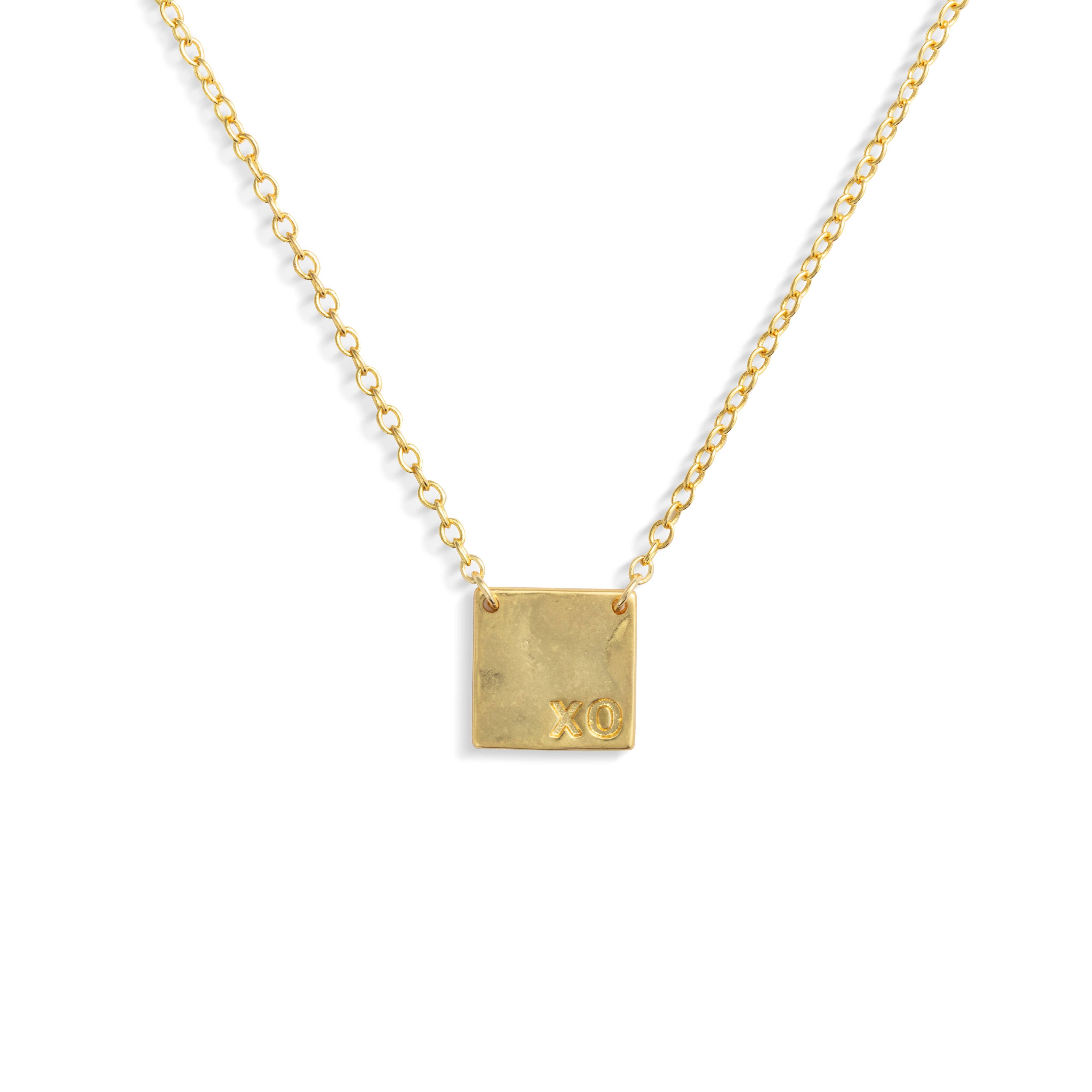 XO Charm Necklace - Gold