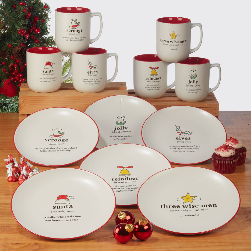Christmas Sayings Dessert Plates