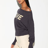 Love Off Shoulder Sweater