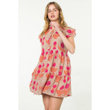 Tiered Floral Print Dress