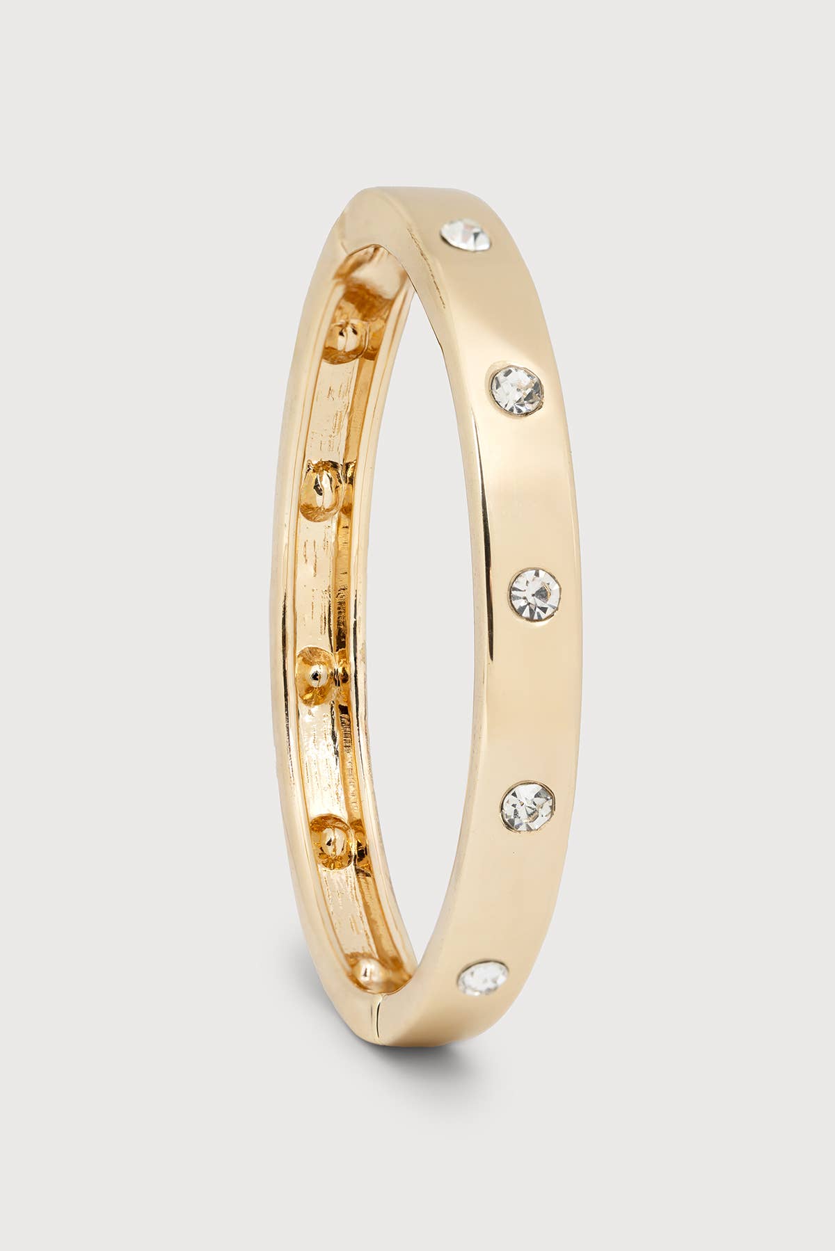 Studded Hinged Bangle Bracelet